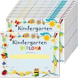 Dunzoom 30 Pcs Kindergarten Graduation Award Certificates 8 x 11 Inch ...