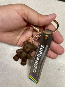 gtrp Cute 3D Teddy Bear Keychain With Charm (Black) Key Chain Price in ...