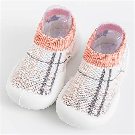Hstyle Baby Sock Shoes Toddler Walking Shoes Infant Non-Slip Slippers Soft Rubber Sole Sneakers for