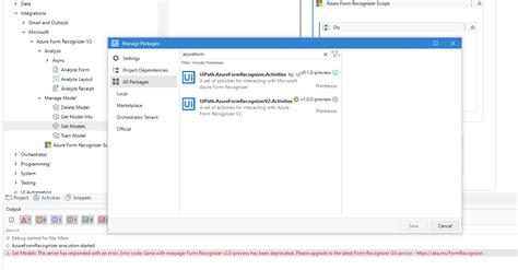 Azure Custom Form Recognizer 的图像结果