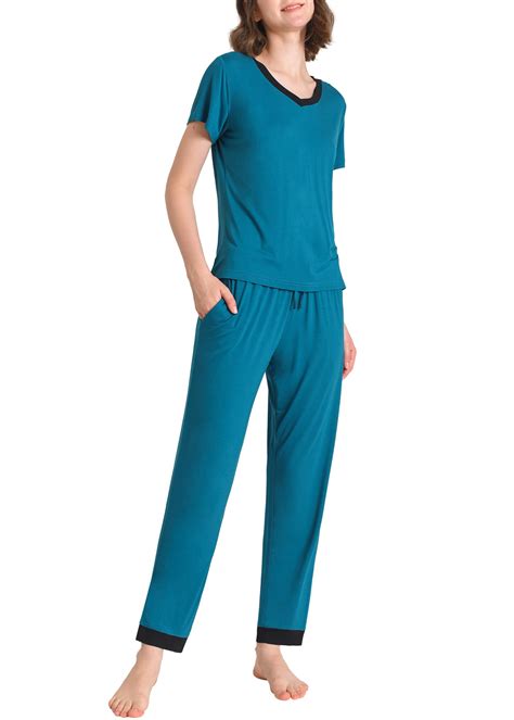 Women's Petite Pajamas Set Soft Viscose Loungewear – Latuza
