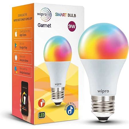 wipro 9W B22D Led Warm White Smart Bulb, Pack Of 1, (Ns9300) : Amazon ...