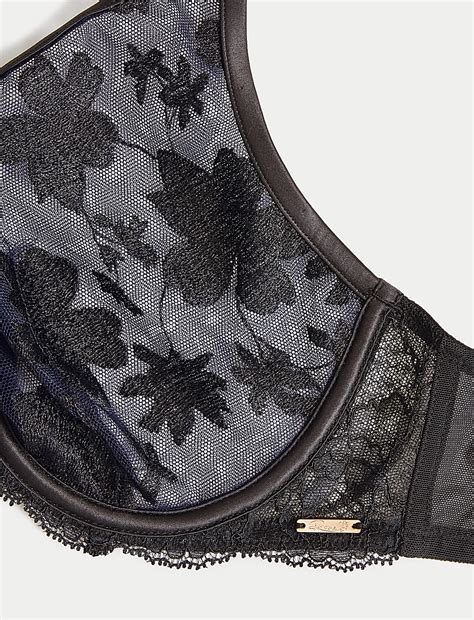 Buy Cosmos Embroidery Wired Plunge Bra A-E at Marks & Spencer