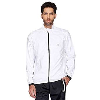 Buy Life by Shoppers Stop Mens Zip Through Neck Solid Jacket (White_X ...