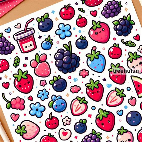 Printable Berry Stickers and 50 Sticker Craft Ideas for Kids and Adults ...