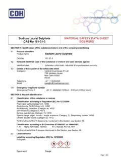 Water MATERIAL SAFETY DATA SHEET CAS No 7732-18-5 … / water-material ...