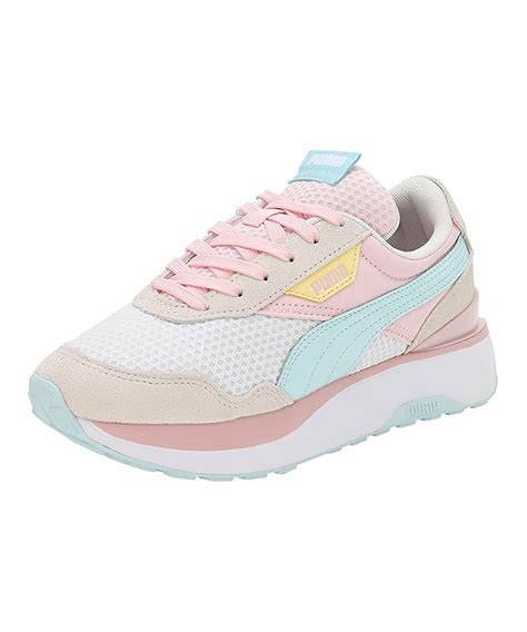 Puma Girls Cruise Rider Peony Junior Almond Blossom-Light Aqua Sneaker ...