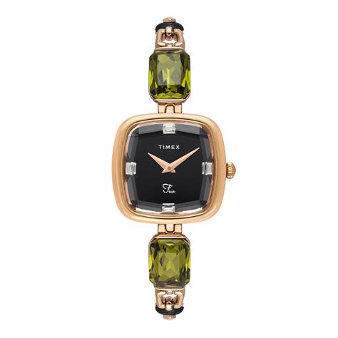 Timex Fria Black Square Dial Analog Women's Watch, TWEL21202