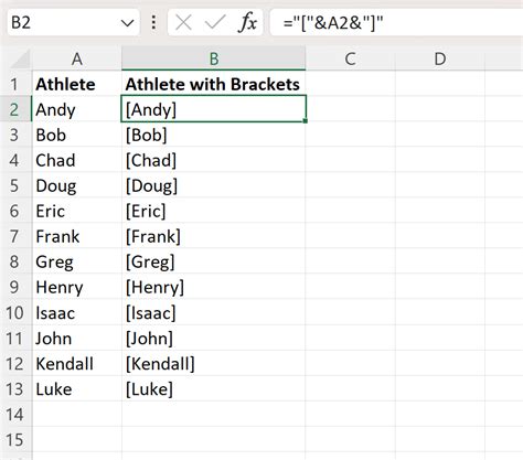 Parentheses in Excel 的图像结果