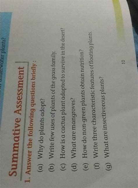 Summative Assessment 1. Answer the following questions briefly : | Filo