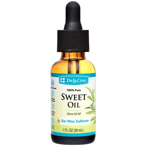 De La Cruz Pure Sweet Oil Ear Wax Softener Ear Drops for Clogged Ears ...