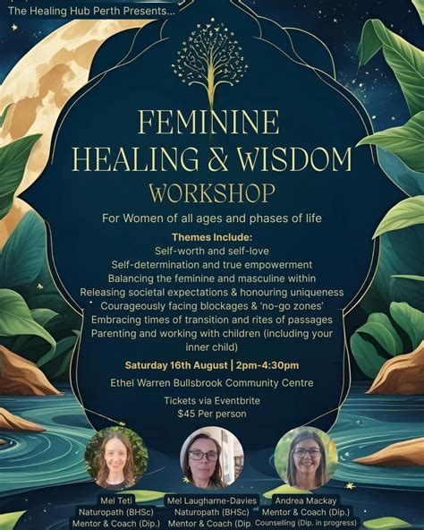 Feminine Healing & Wisdom Workshop, bullsbrook W.A, Baskerville, 16 ...