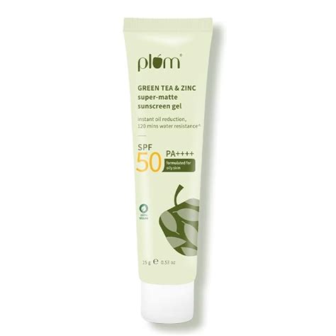 Plum Green Tea & Zinc Super-Matte Gel Sunscreen SPF 50 PA ...