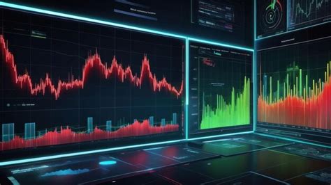 Digital data visualization background with dynamic charts and ...