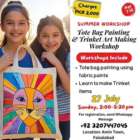 Tote Bag Painting & Trinket Art Making Kids Workshop, Amin Town Canal ...