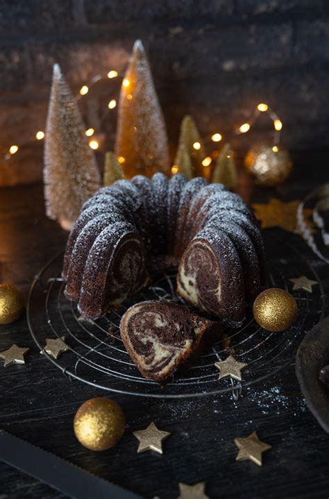 Rezept Winter-/Weihnachtskuchen: Marmor-Lebkuchen-Gugelhupf