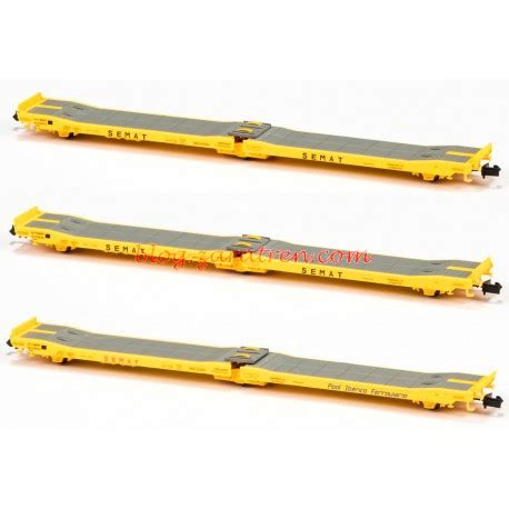 MFtrain - Lote de tres portacoches de la compañía SEMAT, color Amarillo ...