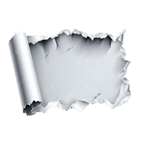 Torn Paper Effect On Transparent Background, Torn Paper, Ripped Paper ...