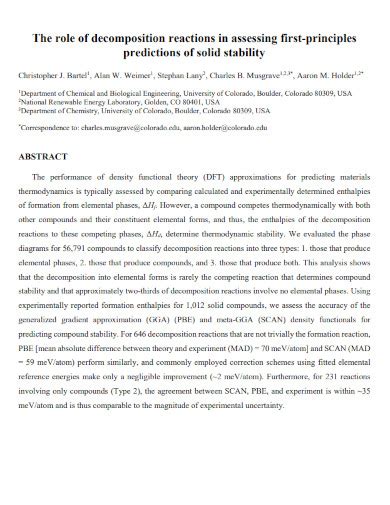 7+ Decomposition Reaction Examples