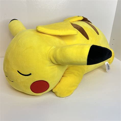 Pokemon Sleeping Pikachu Plush Soft Jumbo Large Pillow Buddy 18 ...