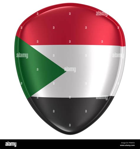 3d rendering of a North Sudan flag icon on white background Stock Photo ...