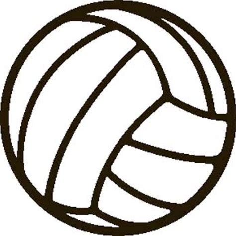 Volleyball Outline Drawing at Edward Acosta blog