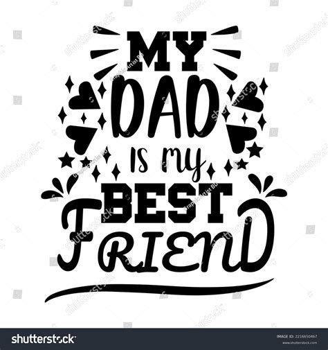 My Dad My Best Friend Handwritten Stock Vector (Royalty Free ...