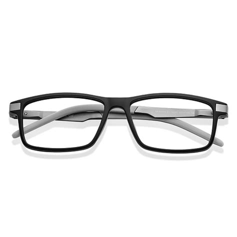 Buy Black Gunmetal Grey Full Rim Rectangle Lenskart Air fusion LA ...