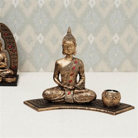 Buy Renaissance Buddha Gift Set Polyresin Set Of 3Pcs from Home Centre ...