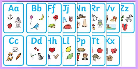 Alphabet with Sounds Picture Cards | Primary | Twinkl