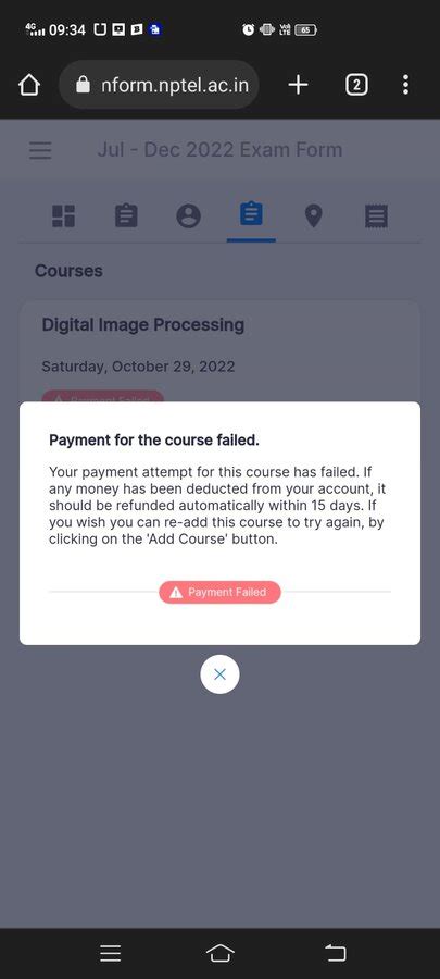 Nptel — Nptel swayam- failure in the payment process