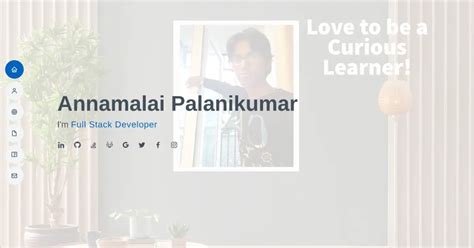Annamalai Palanikumar | Annamalai Palanikumar, A Full Stack Developer