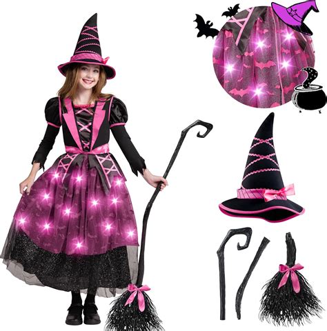 Amazon.com: Spooktacular Creations Halloween Witch Costume Kids, Light ...