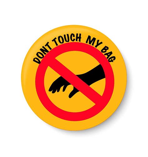 Buy PEACOCKRIDE Don't Touch My Bag I Pin Badge (Metal, Multicolour,37mm ...