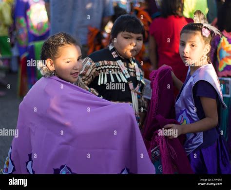 Fort Washakie, Wyoming - Young dancers in full regalia at the Indian ...