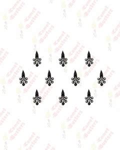 Comet Busters Black Bindis With Silver Beads Forehead Silver Bindis ...