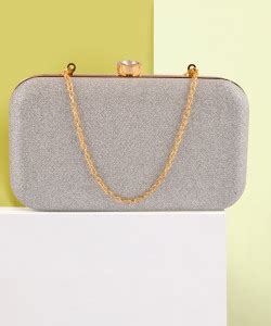 AILTINO Party Silver Clutch Silver - Price in India | Flipkart.com