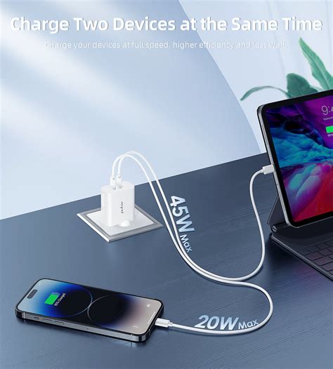 Pulse 65W Dual USB-C Gan PD Adapter - White – Imagine Online