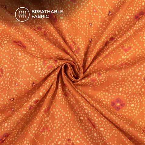 Lovely Bandhanii Digital Print Pure Cotton Mulmul Fabric – Fabcurate