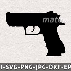 Handgun Clip Art Pistol Gun SVG Files 9mm Pistol Cut Files Handgun ...