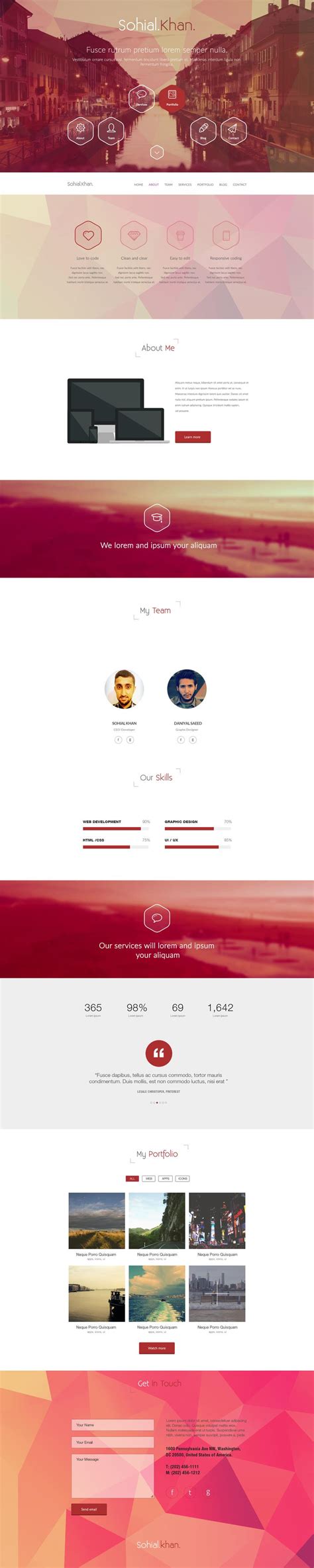 Design a Website Mockup for a front end web developer portfolio site ...