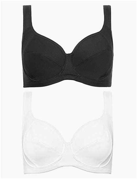 Buy 2pk High Impact Underwired Sports Bras A-G at Marks & Spencer