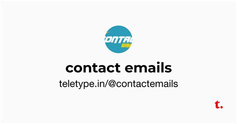 contact emails — Teletype