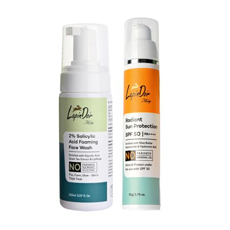Sunscreen & Salicylic Acid Foaming Face wash Combo – LapinD'or