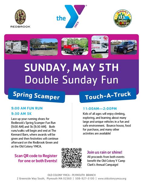 Sunday Fun Day! Touch A Truck and Spring Scamper , Old Colony YMCA ...