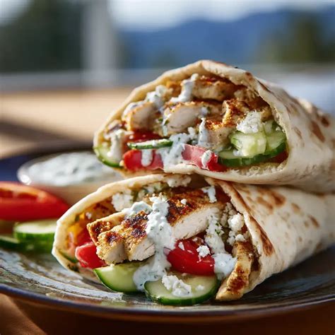 Greek Chicken Wraps With Garlic Yogurt Sauce | Quick, Flavorful ...
