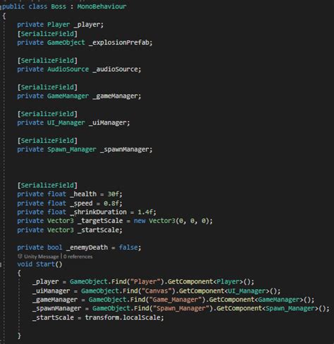 Unity Create Boss 的图像结果