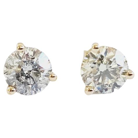 Bezel-Set Round Diamond Earrings in 14k Rose Gold With 0.5 cttw natural ...