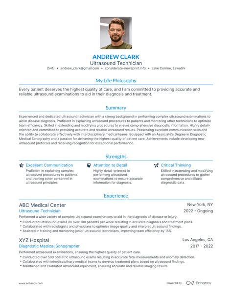 3 Ultrasound Technician Resume Examples & How-To Guide for 2024