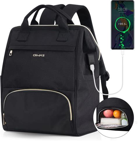 OIWAS Lunch Backpack for Women and Men, 15.6 inch Laptop Backpack with ...